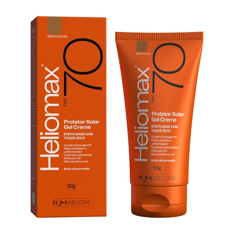 Protetor-Solar-Heliomax-Fps70-Gel-Creme-Cor-Medio-Escuro-50g