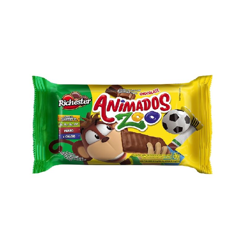 Biscoito-Richester-Animados-Zoo-Cobertura-Chocolate-40g