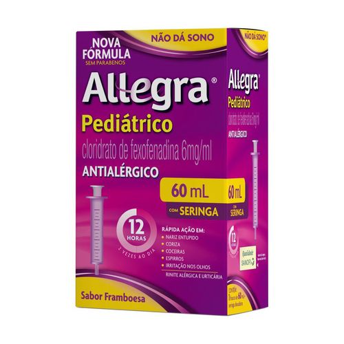 Antialérgico Infantil Allegra Pediátrico 6mg/Ml Suspensão Oral 60ml