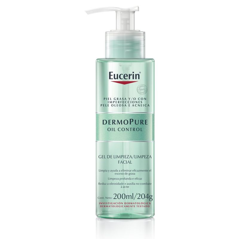 Eucerin Dermopure Oil Control Gel De Limpeza Facial 200ml 