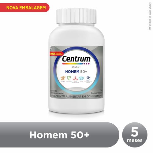 Centrum Select  Suplemento Vitamínico Homem 50 + Vitaminas De A A Z  150 Comprimidos