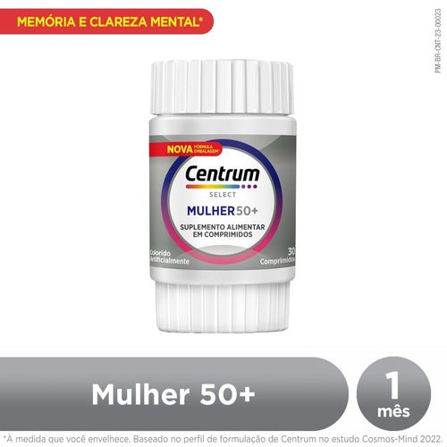 Centrum Select  Multivitaminico Mulher 50 + Vitaminas De A A Z  Com 30 Comprimidos