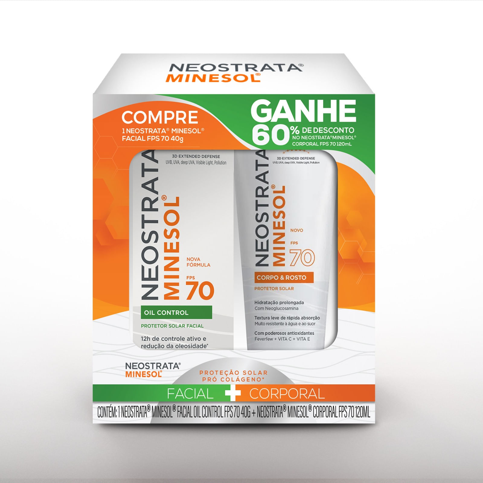 Kit Neostrata Minesol Compre 1 Protetor Facial Fps70 40g Ganhe 60% De Desconto No Protetor Corporal Fps70 120ml é boa?