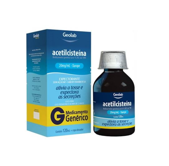 Cisteil 20mg/ml Xarope Expectorante Pediátrico 120ml - Cisteil 20mg/ml Xarope  Expectorante Pediátrico 120ml - GEOLAB INDUSTRIA FARMACEUTICA S/A