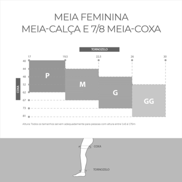 Meia Calca Attiva Alta Compressao 20-30 Fem Fechada Natural Tamanho M Cor NATURAL