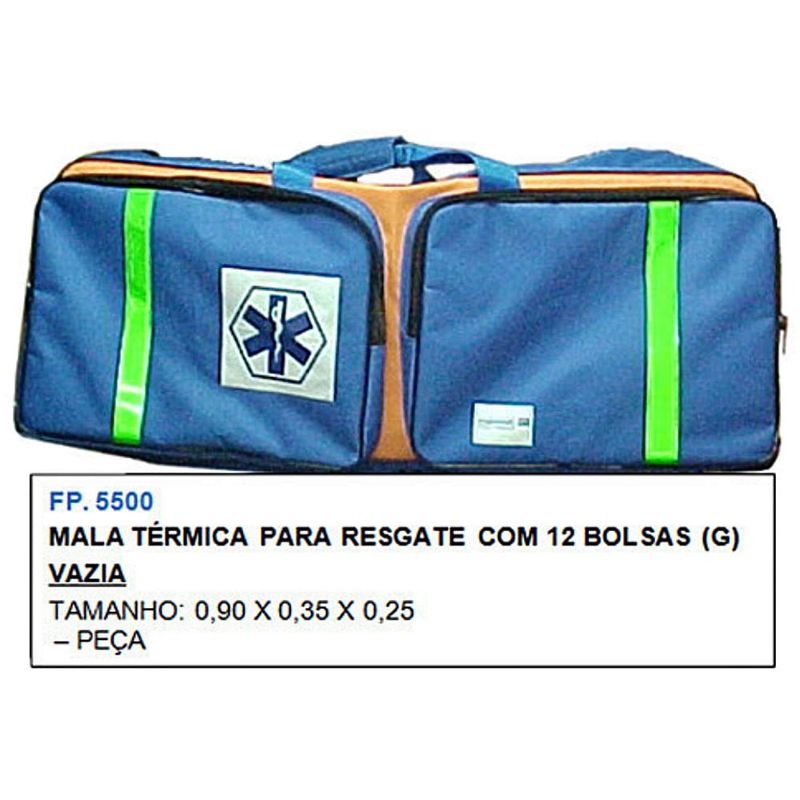 Mochila Térmica Para Resgate FP 5500 Marimar - 12 Bolsas