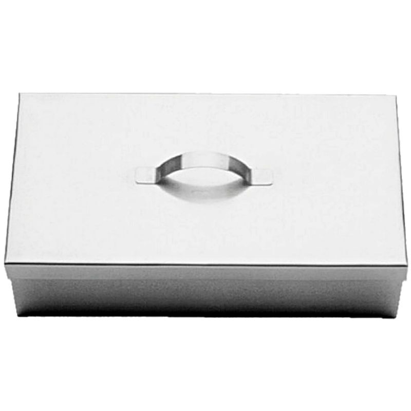 Estojo Hospitalar em Aço Inox com Tampa 25X16X45cm - unidade