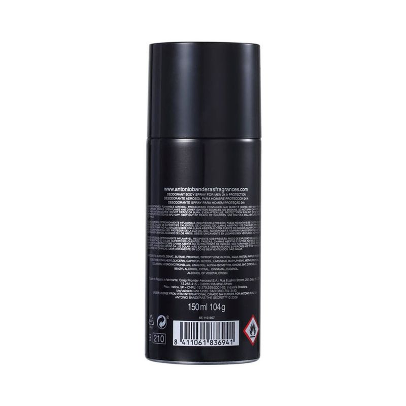 Banderas The Secret - Desodorante Masculino 150ml