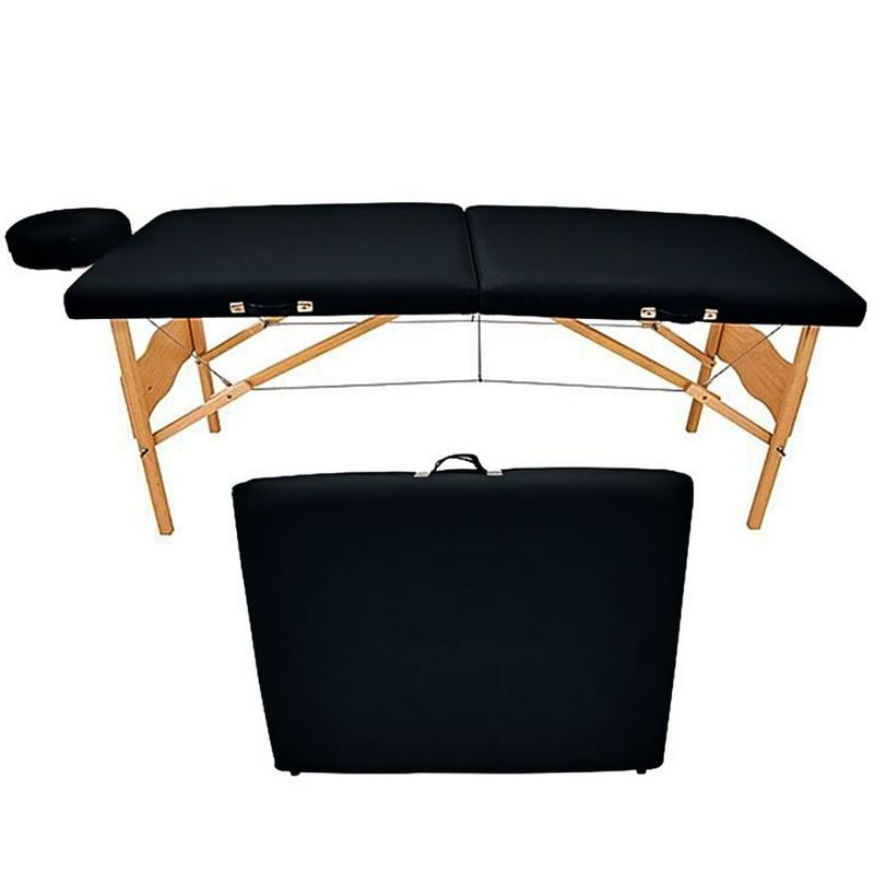 Maca Legno Vega - Portátil Dobrável Com Altura Fixa - Preta