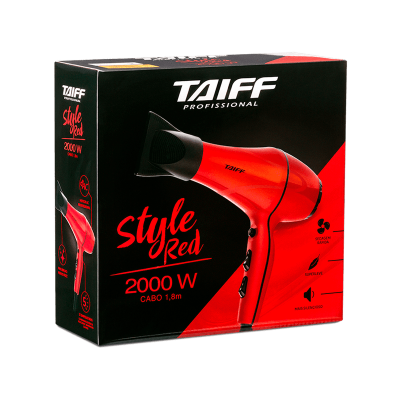 Taiff Style Red 220V 2000W - Secador de Cabelo
