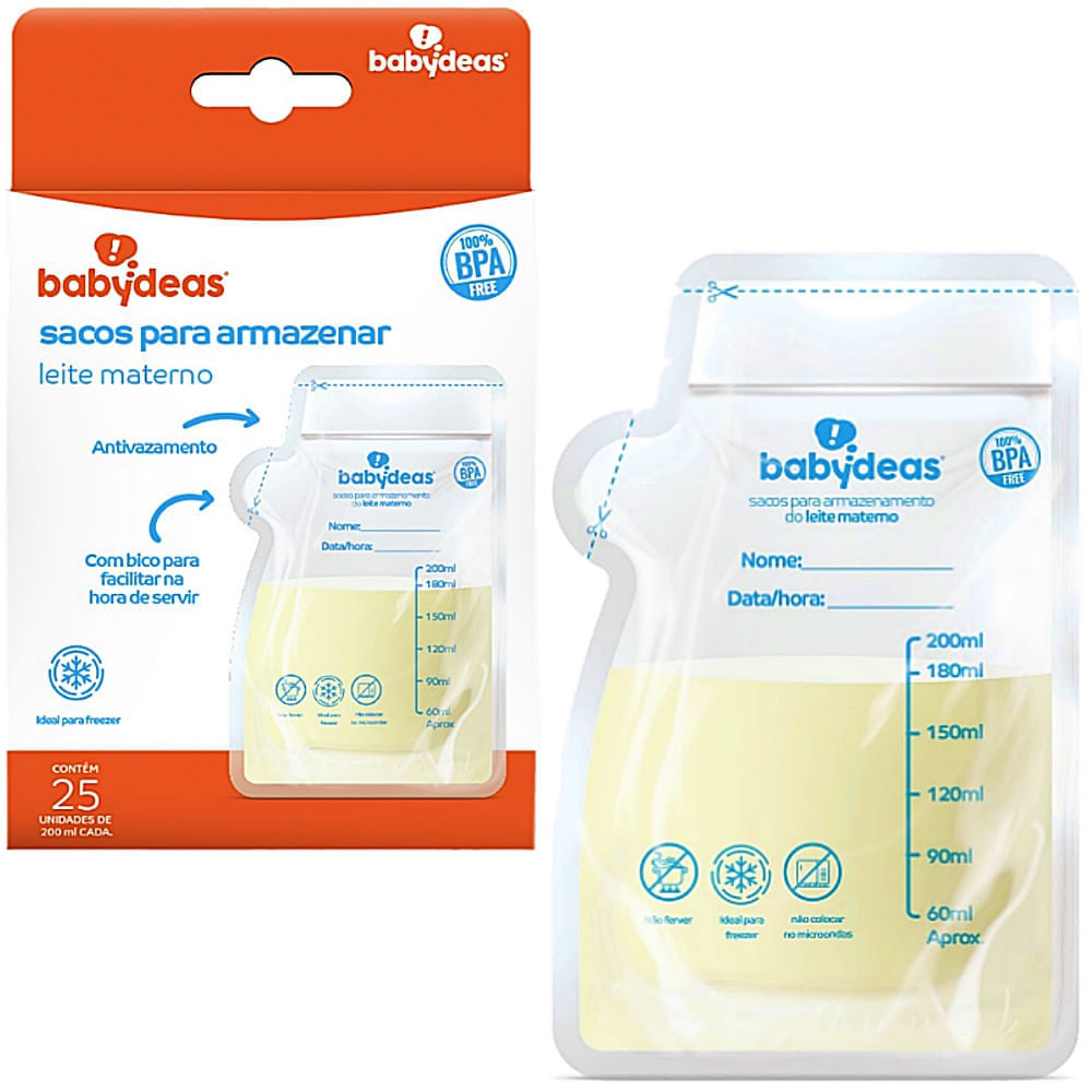 Sacos de armazenamento de leite materno 100 unidades Parents Choice Env  Grat