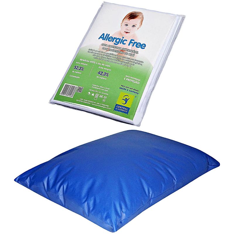 Capa Travesseiro Bebe Anti-Acaro em Napa 30X60cm - unidade
