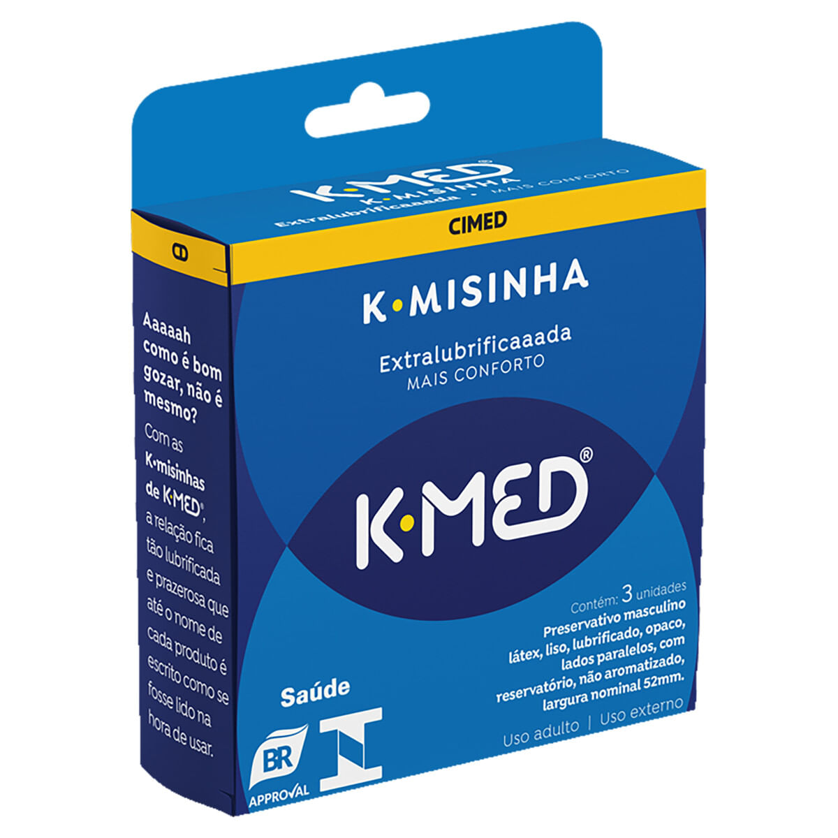 Preservativo K-Med K-Misinha Masculino Extra Lubrificado Com 3 Unidades -  Pague Menos