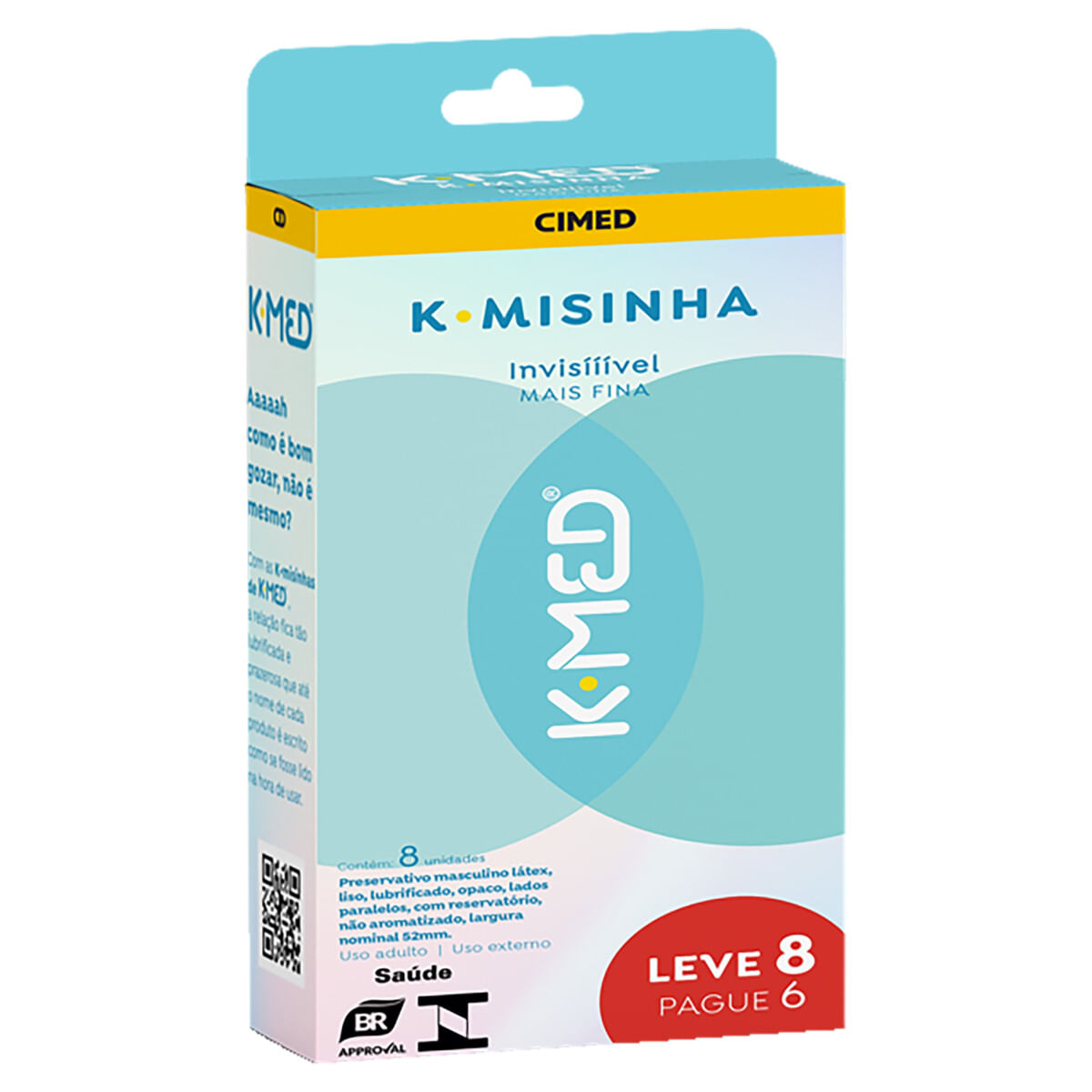 Preservativo K-Med K-Misinha Masculino Lubrificado Invisível Leve 8 ...