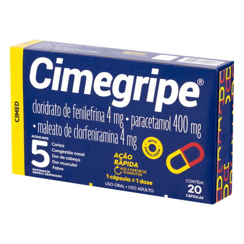 Antigripal Cimegripe 20 Cápsulas