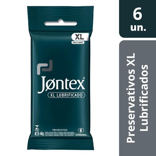 Preservativo Camisinha Jontex Lubrificado XL - 6 Unidades