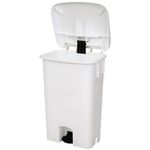 Lixeira com Pedal Bralimpia - Branca - 100 Litros