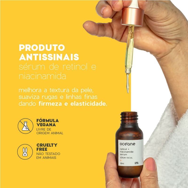 Sérum Facial de Retinol e Niacinamida - Retinol + Niacinamide Serum 30 Ml