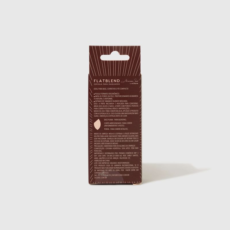 Kit Esponja de Maquiagem Flat Blend  Mariana Saad By Océane (3 Produtos)