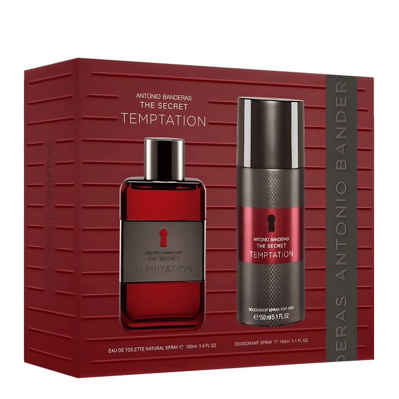 Kit Banderas The Secret Temptation Masculino Eau de Toilette 100ml + Desodorante 150ml