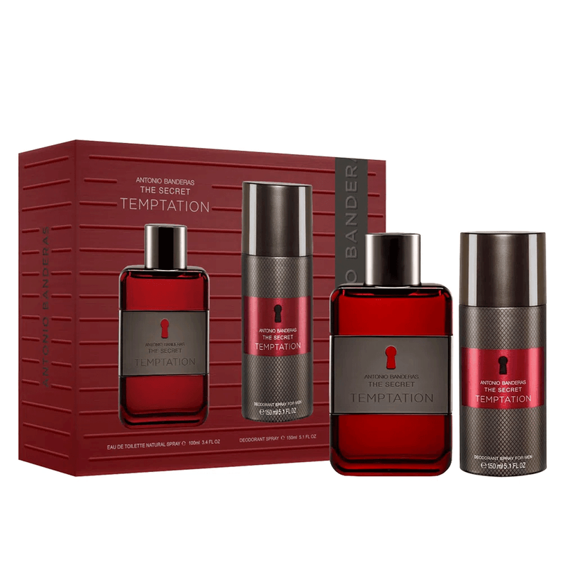 Kit Banderas The Secret Temptation Masculino Eau de Toilette 100ml + Desodorante 150ml