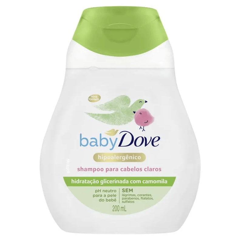 Shampoo Dove Baby Hydratação Enriquecida Cabelos Claros 200ml Menor preço em Shampoo Dove Baby Hydratação Enriquecida Cabelos Claros 200ml