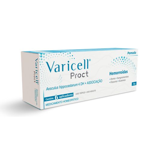 Varicell Proct Pomada 25g Com 6 Aplicadores - Alívio Para Hemorroidas, Dor E Sangramento