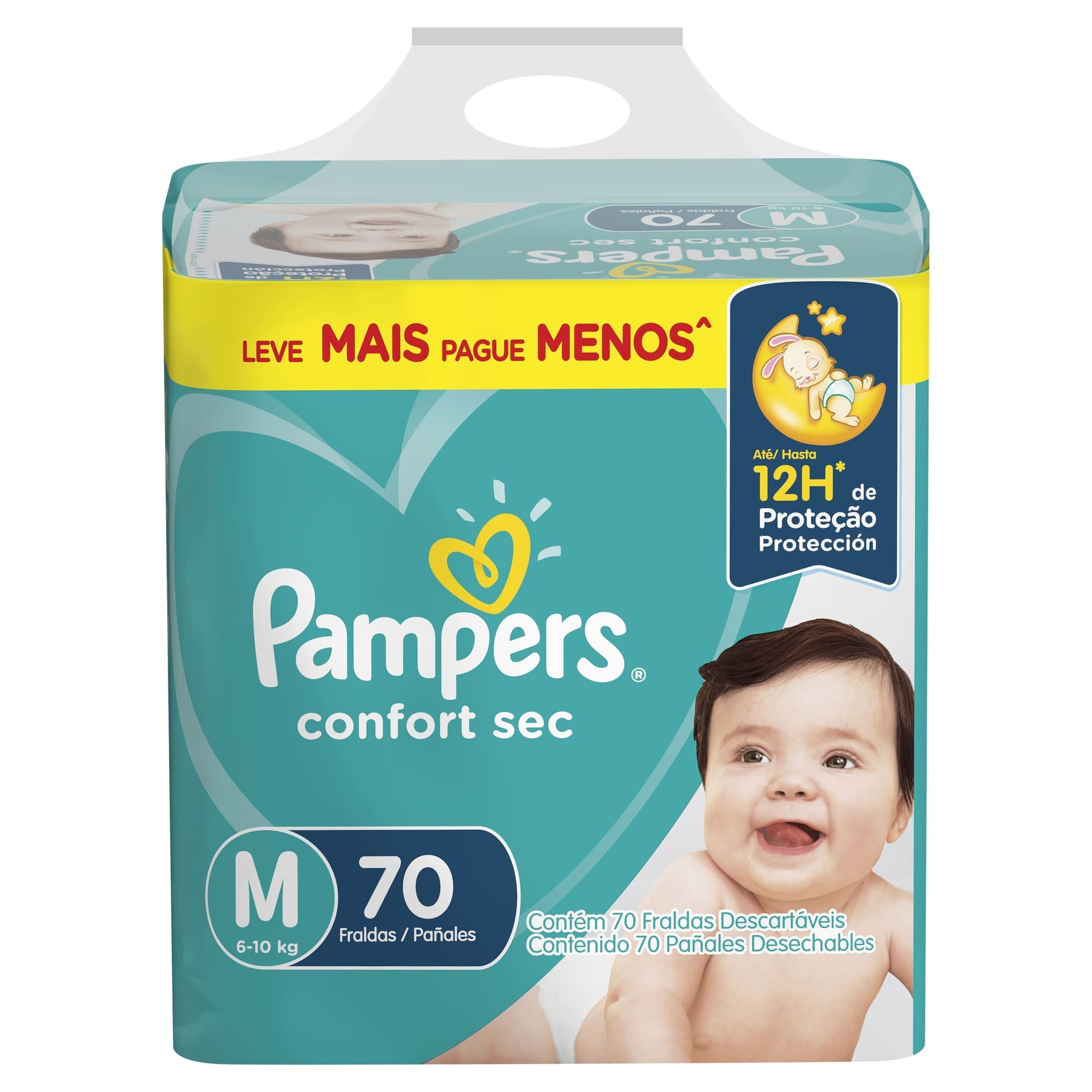 Foto da Fralda Pampers Confort Sec M Com 70 Unidades