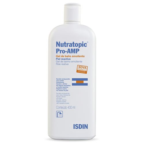 Gel De Banho Para Pele Sensível Isdin Nutratopic Com 400ml