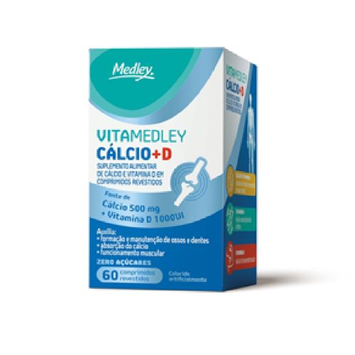 Vitamedley Cálcio + D Com 60 Comprimidos Revestidos