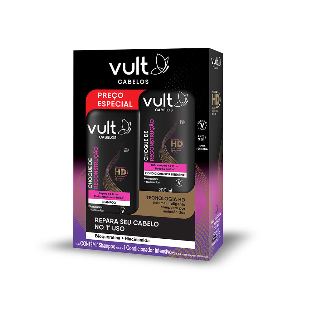 Kit Shampoo 200ml + Condicionador Intensivo 200ml Com Kit Shampoo 200ml + Condicionador Intensivo 200ml Com