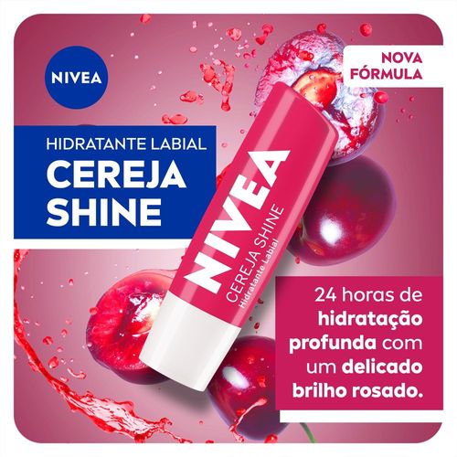 Hidratante Labial Nivea  Cereja Shine 4,8g