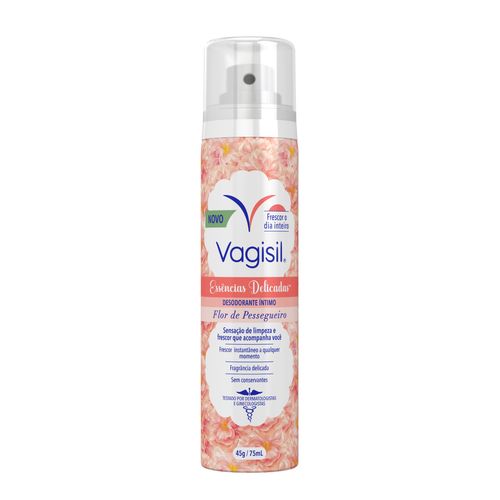 Desodorante Íntimo flor De pessegueiro vagisil essências delicadas 75ml Spray