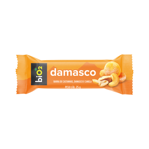 Barra De Castanhas E Frutas Bio2 Nuts Damasco 25 Gramas