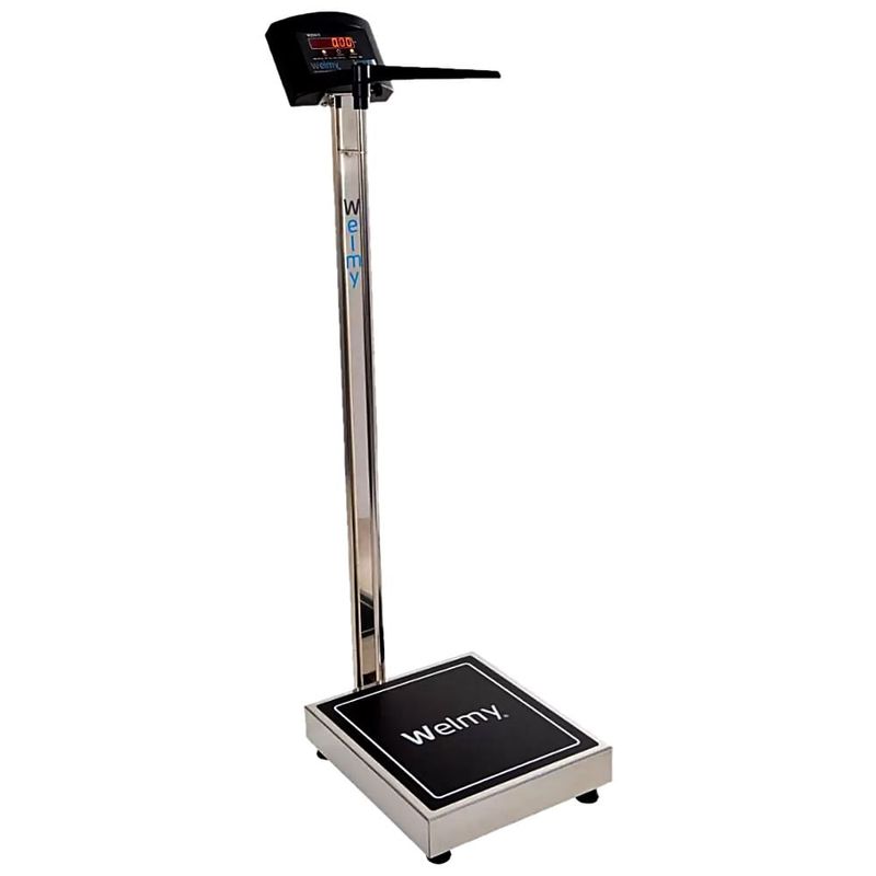 Balança Eletrônica Adulto Antropométrica 200kg Inox