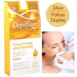 Folhas para Depilação Facial Natural Depilflax C/24 Unid