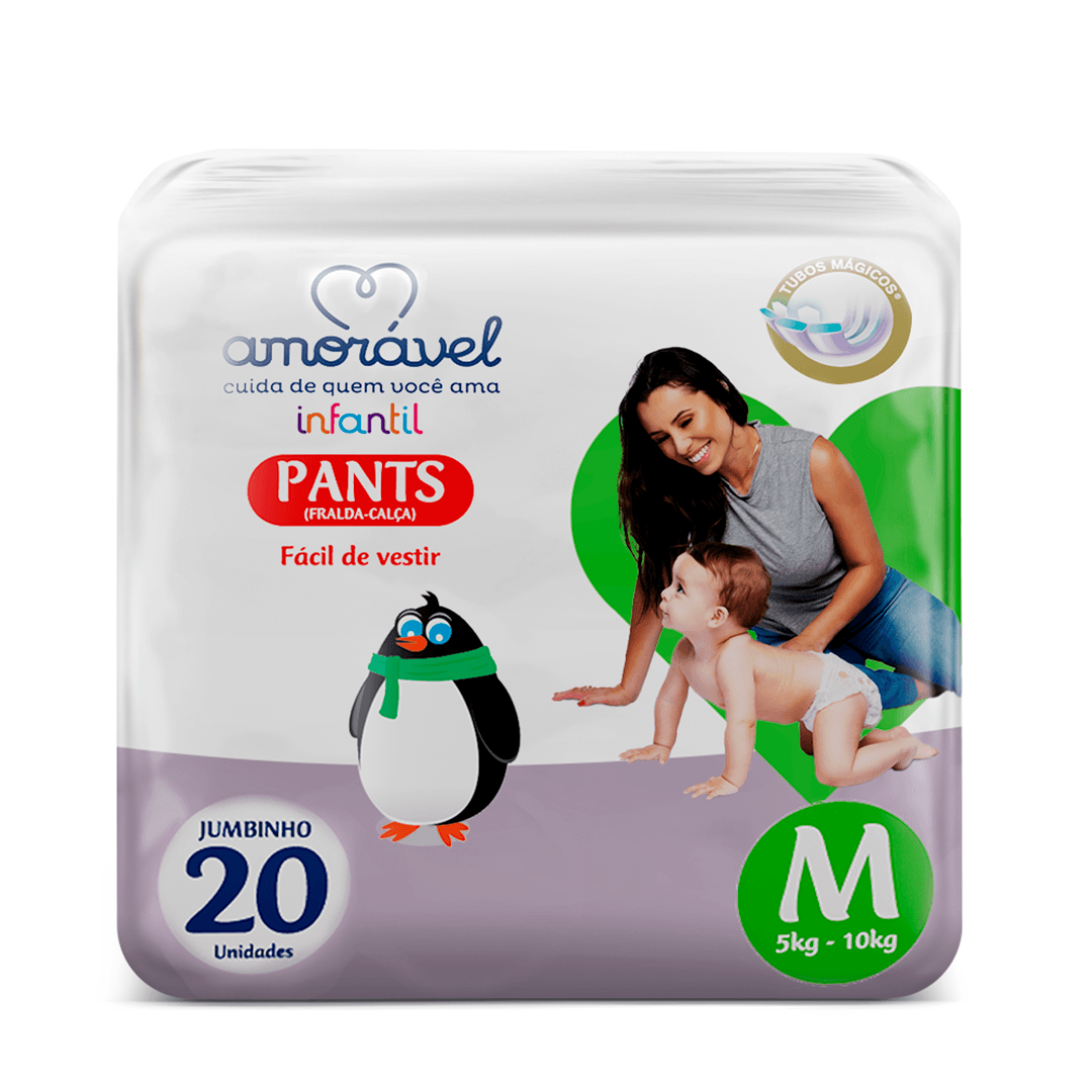 Fralda Amorável Pants M 20 Unidades Menor preço em Fralda Amorável Pants M 20 Unidades