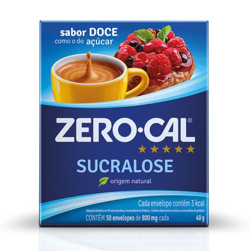 Zero-Cal Sucralose 50 sachês x 600mg