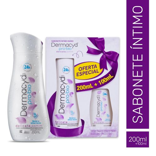 Kit Sabonete Íntimo Dermacyd Delicata 200ml + 100ml