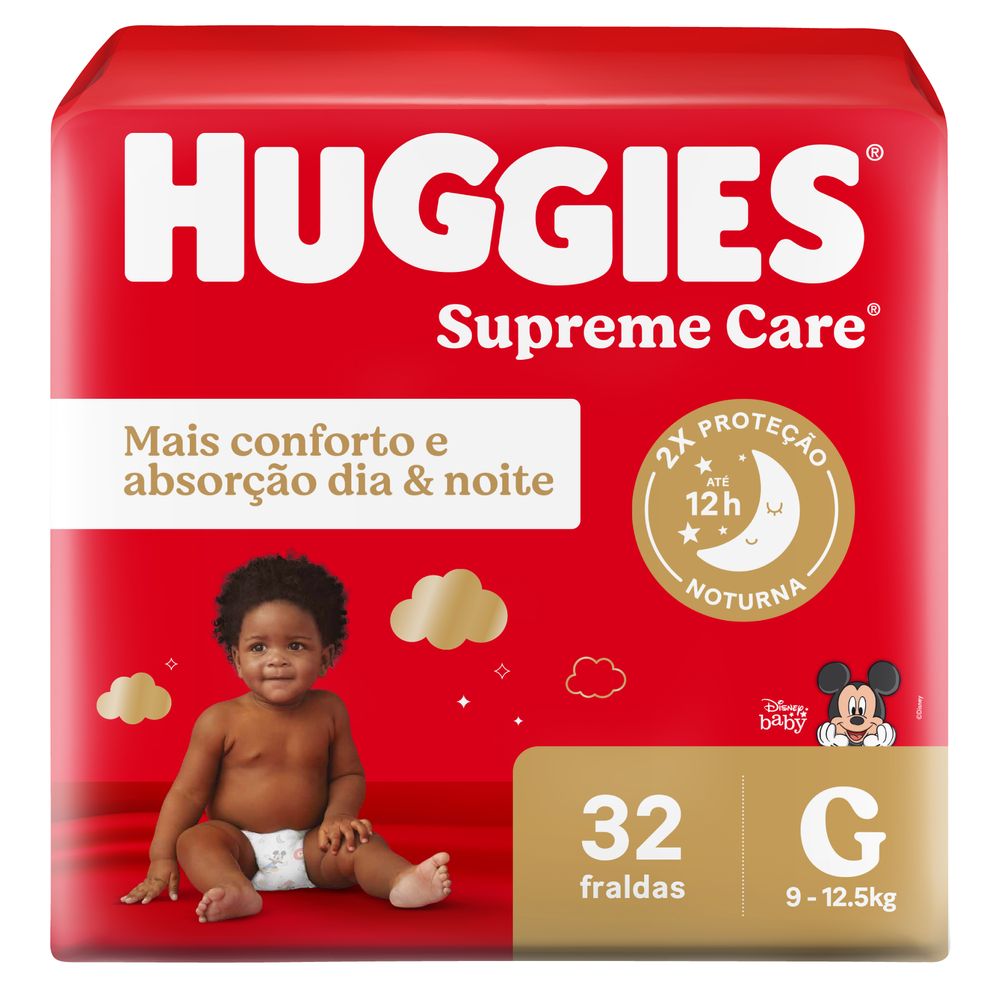 Foto da Fralda Huggies Supreme Care G 32 Fraldas