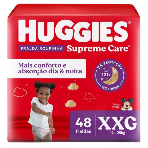 Fralda Huggies Supreme Care Hiper Roupinha Tamanho Xxg Com 48 Unidades