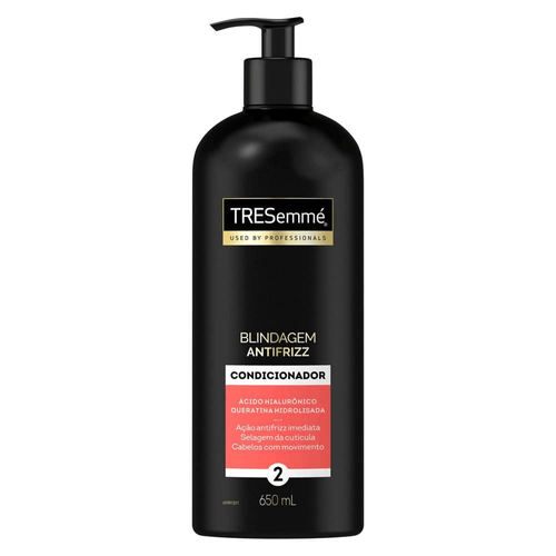 Condicionador Tresemmé Blindagem Antifrizz Ácido Hialurônico E Queratina Hidrolisada Com 650ml