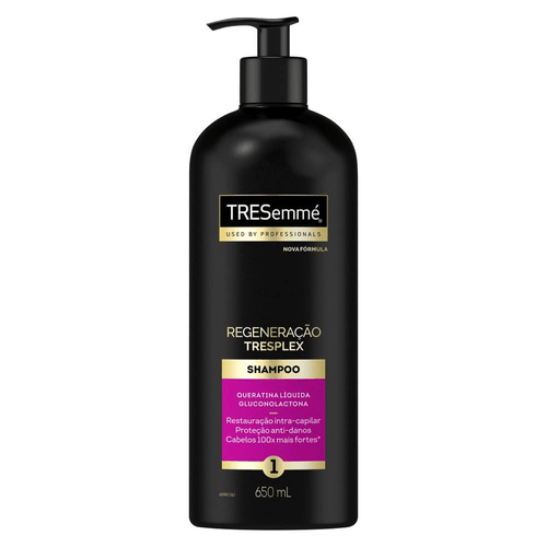 Shampoo Tresemmé Regeneração Tresplex Queratina Líquida E Gluconolactona Com 650ml