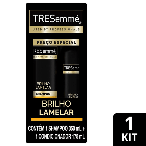 Kit Tresemmé Shampoo 350ml + Condicionador 175ml Brilho Lamelar Preço Especial