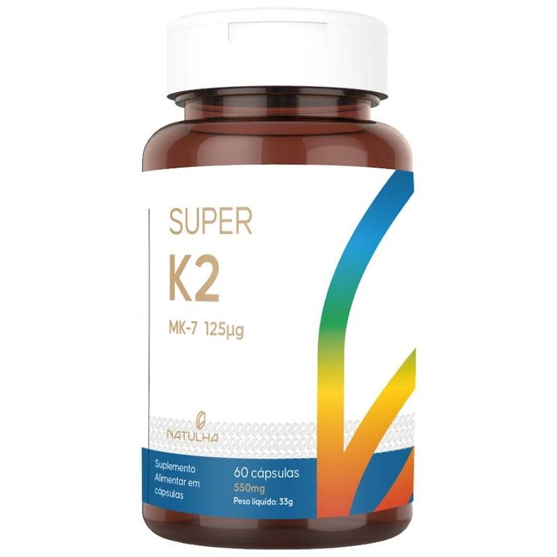 KIT 2X Super K2 (Menaquinona-7) 125mcg 60 cápsulas - Natulha