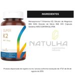 KIT 2X Super K2 (Menaquinona-7) 125mcg 60 cápsulas - Natulha