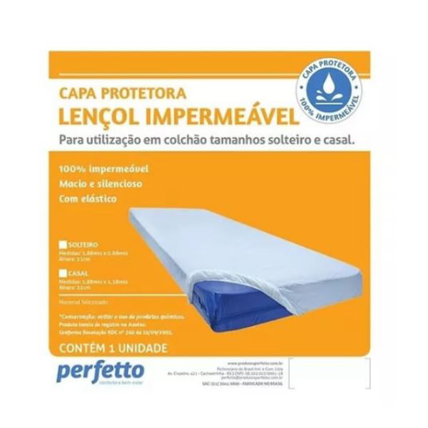 Lençol impermeável capa para colchão casal - Perfetto