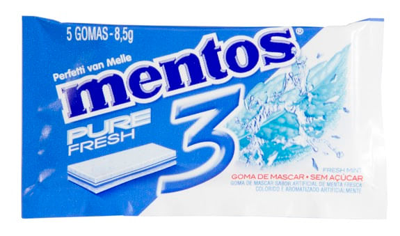 Goma De Mascar Mentos Pure Fresh 3 Fresh Mint Sem Açucar 85g Pague Menos