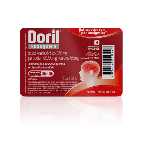 Doril Enxaqueca 4 Comprimidos
