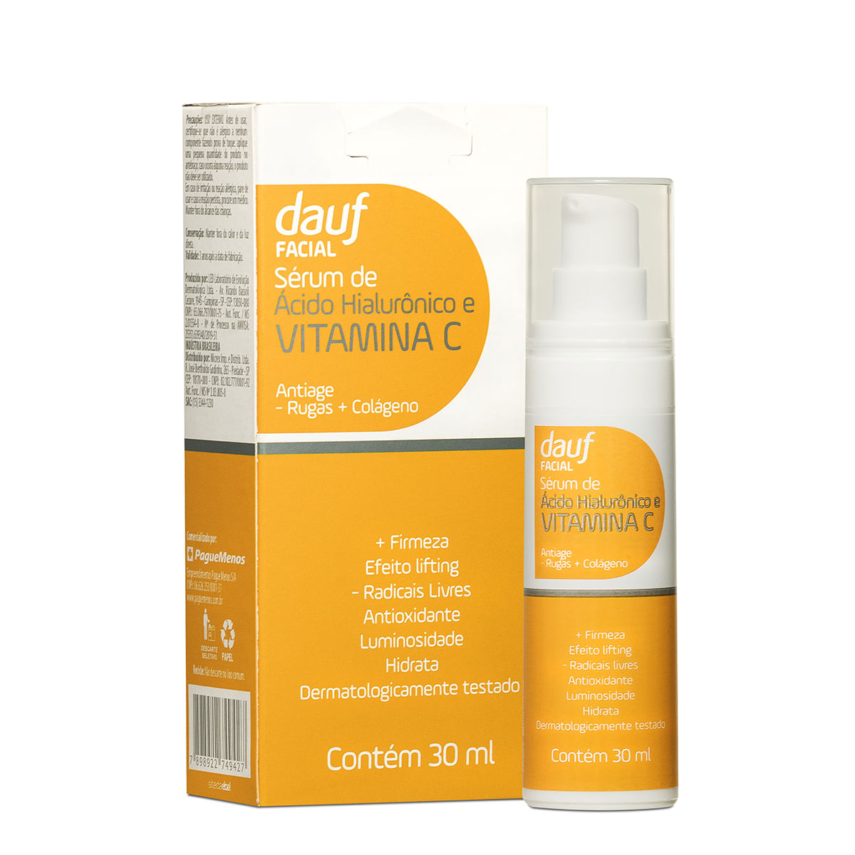 Sérum De ácido hialurônico e vitamina C Anti-age dauf 30ml Menor preço em Sérum De ácido hialurônico e vitamina C Anti-age dauf 30ml